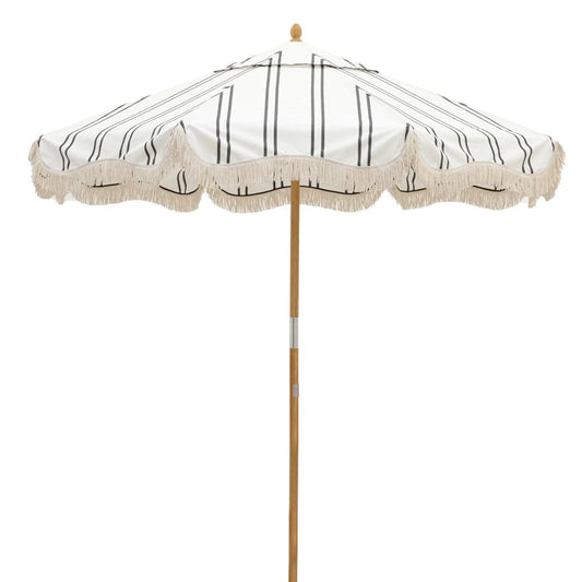 Business and Pleasure market black and white outdoor umbrella