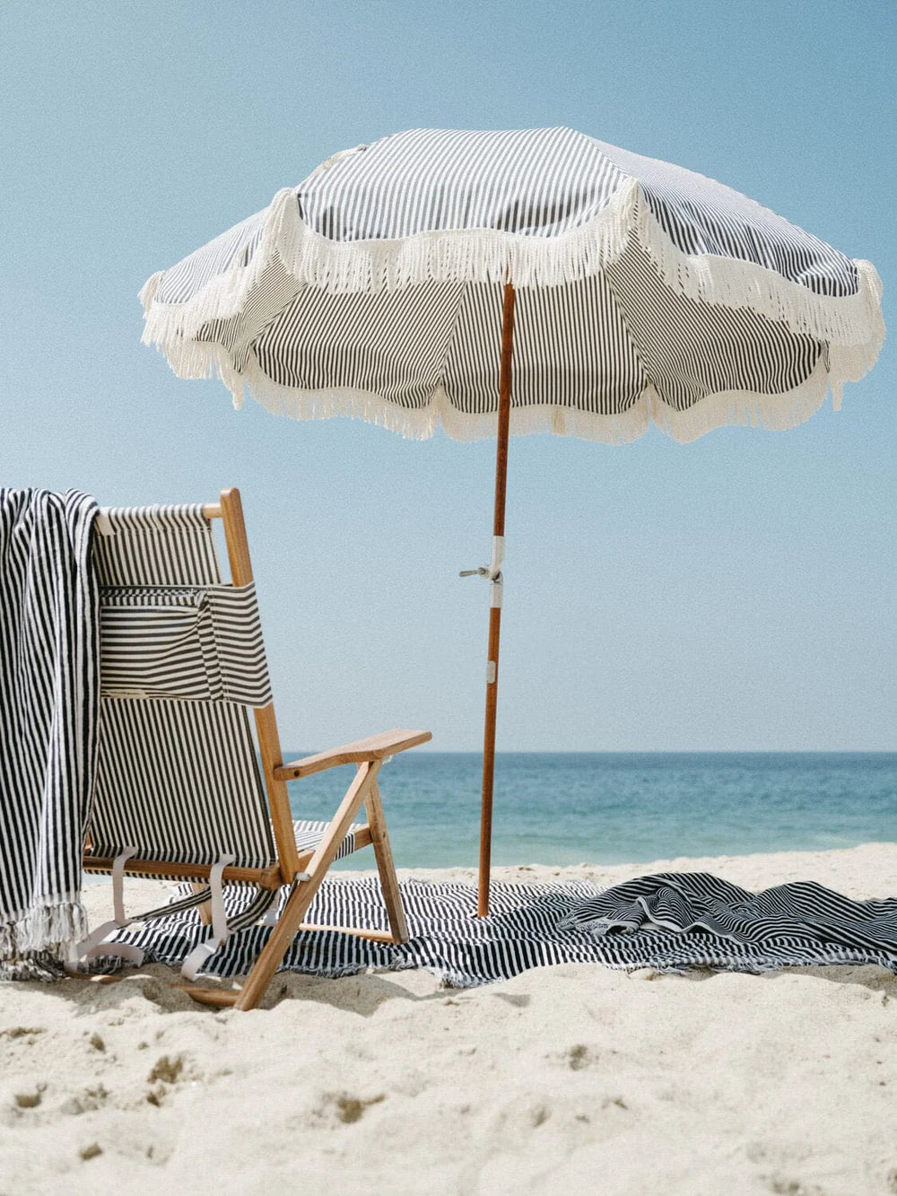 Premium Beach Umbrella - Laurens Navy Stripe - COMING SOON