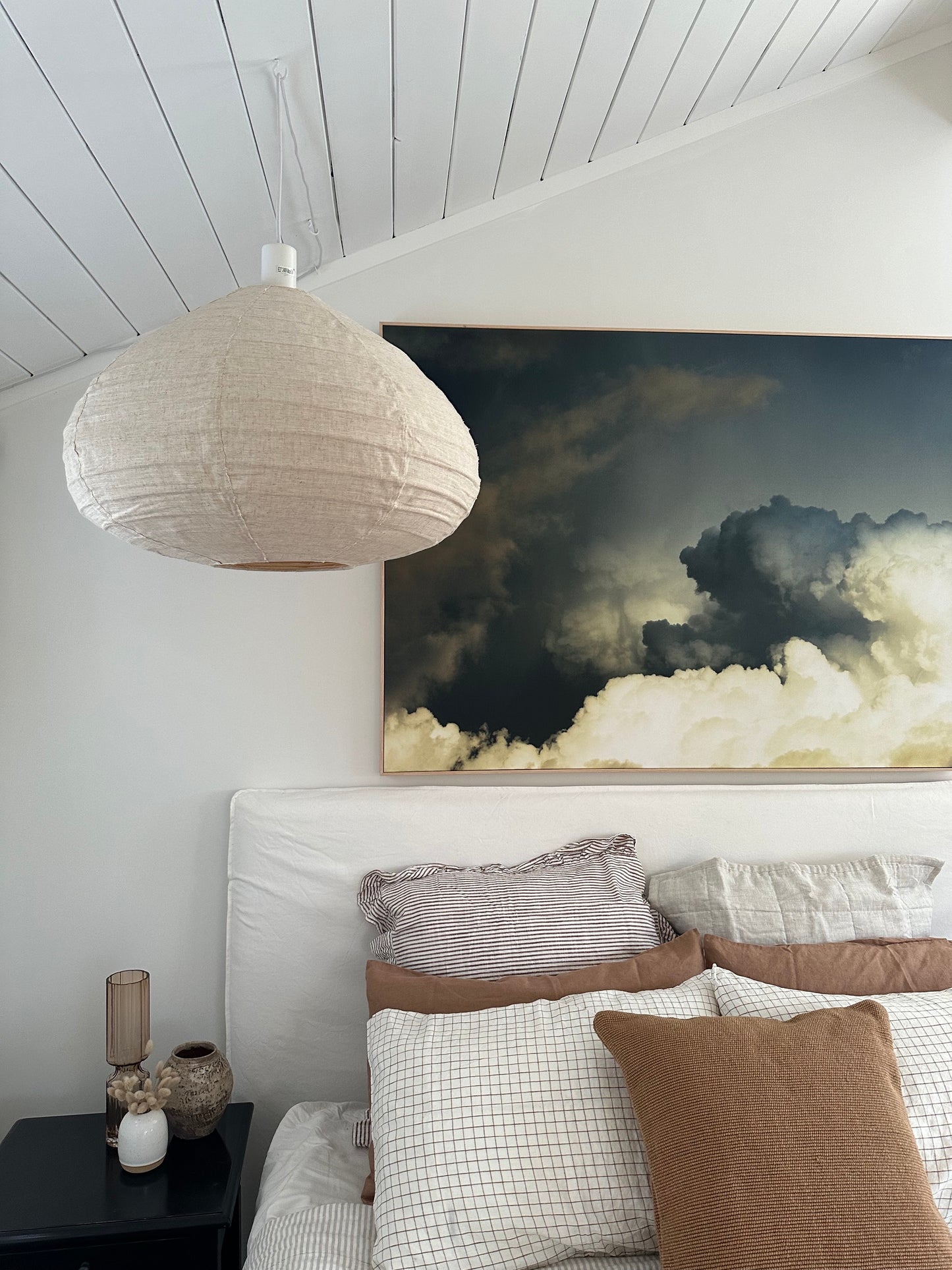 Clara Linen Light Shade Natural 60cm