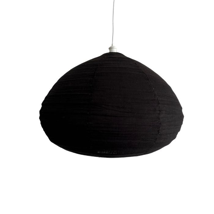 Clara Linen Light Shade Black 80cm
