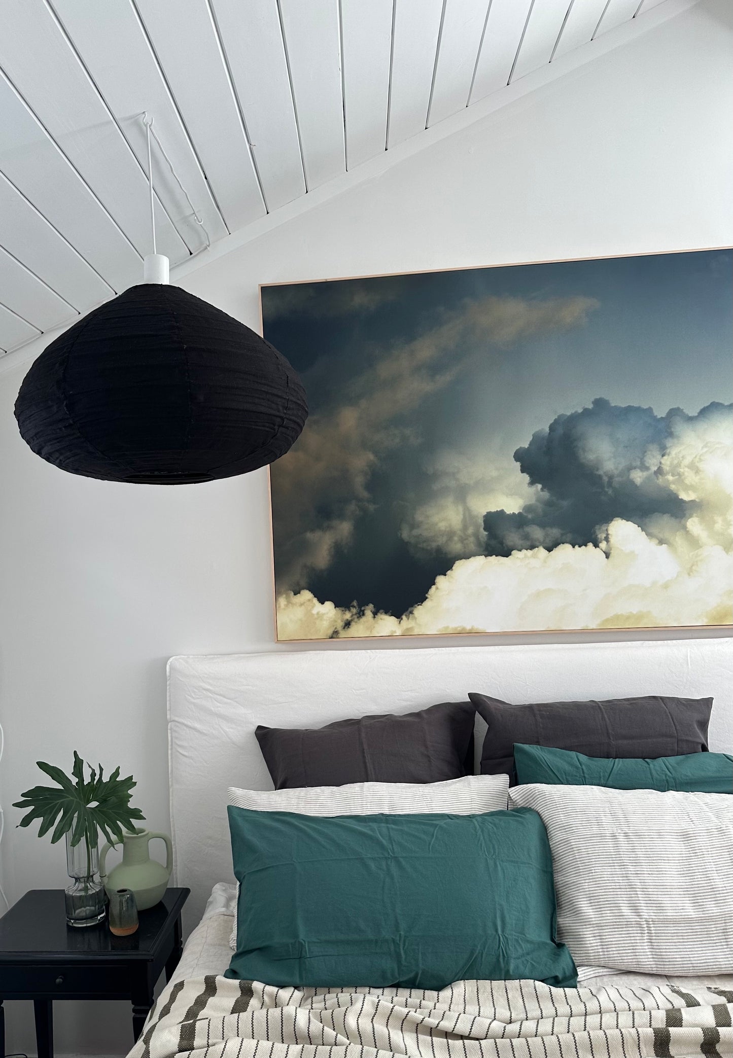Clara Linen Light Shade Black 60cm