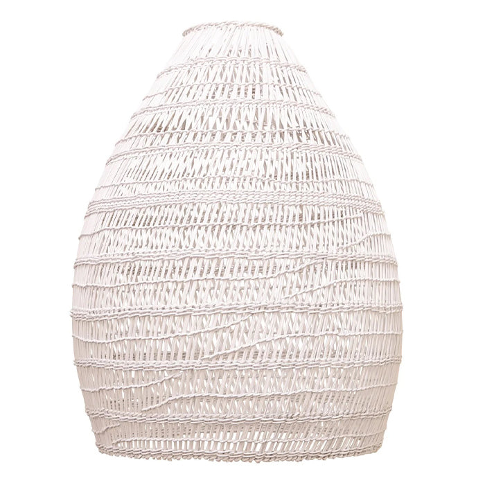 White Wash Large rattan light shade open weave