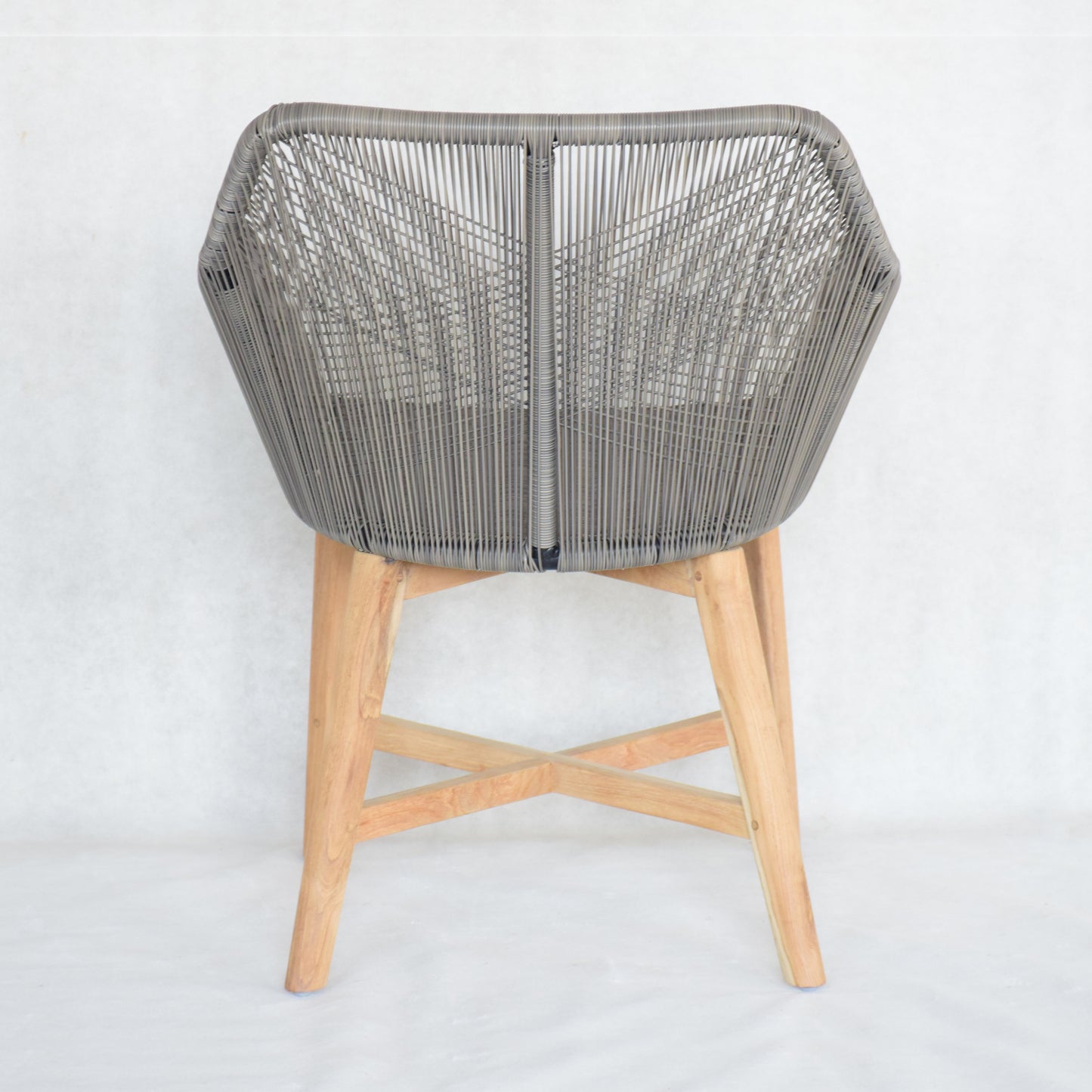 Tiri Outdoor Teak and Rope Dining Chair