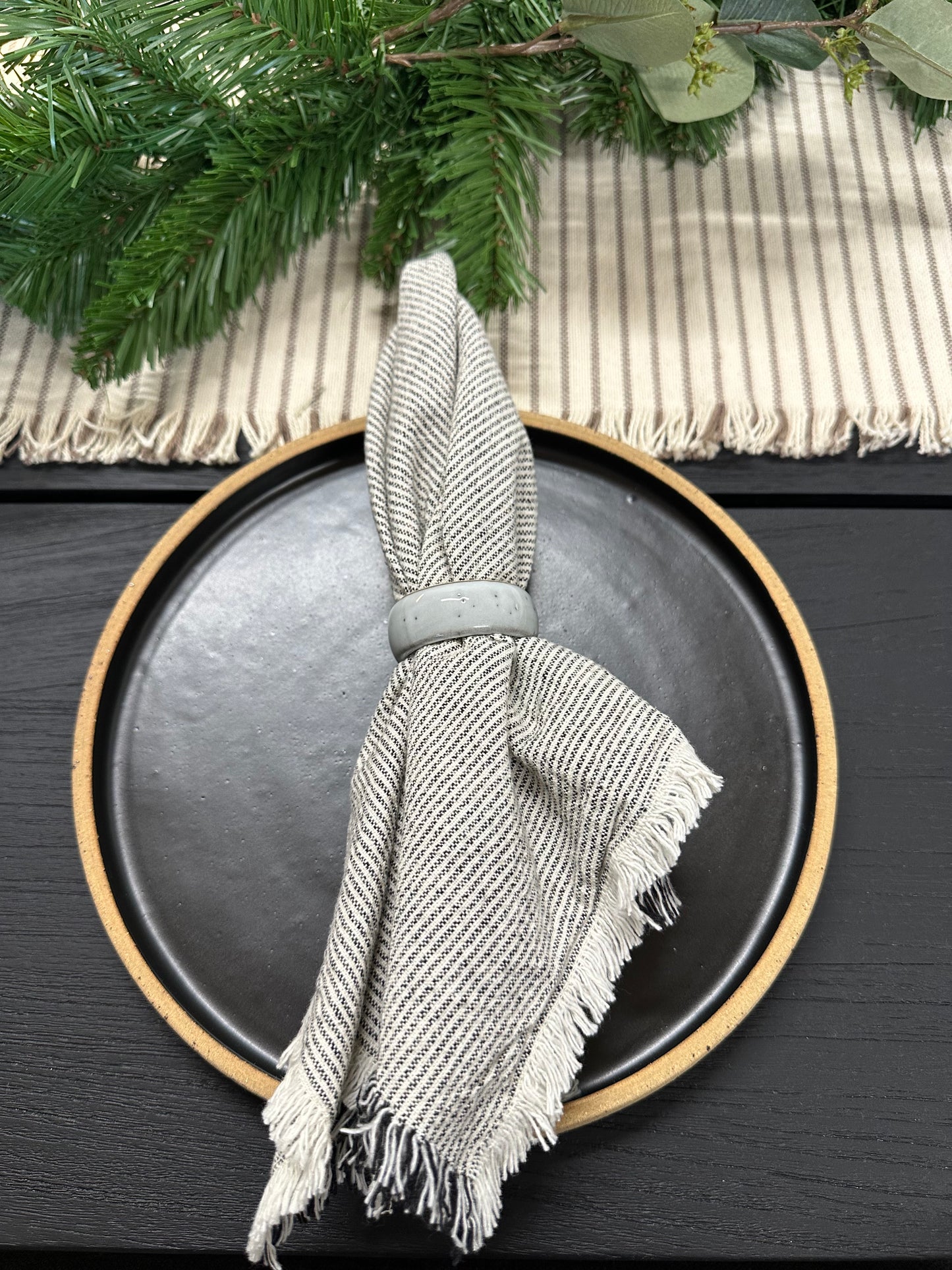 BROSTE Napkin Ring Nordic Sand S/6 - Sand