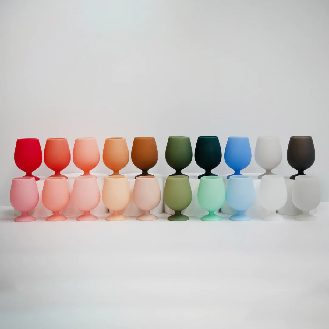 Stemm Silicone Unbreakable Wine Glasses Flamingo + Lotus