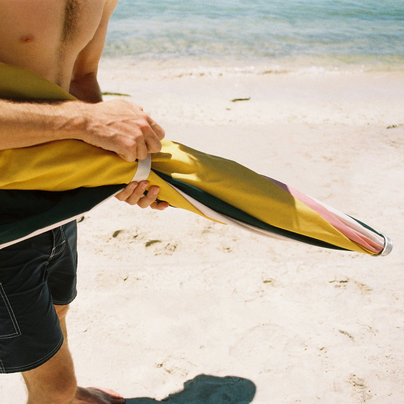 Premium Beach Umbrella 70's Panel Cinque - AVAILABLE NOW