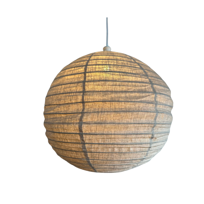 Linen Light Shade Round Natural