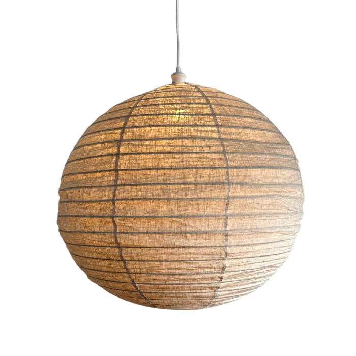 Linen Light Shade Round Natural