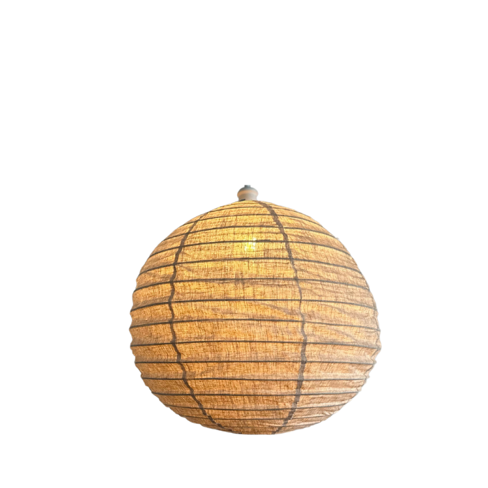 Linen Light Shade Round Natural