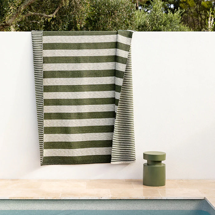 Summit Floor Rug - Khaki + Natural Stripe (Copy)