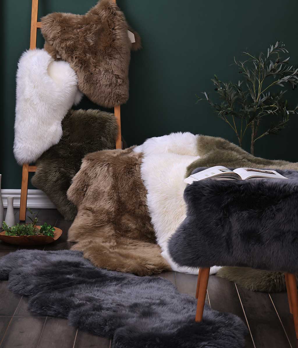 NZ Wool Sheepskin Rug Chocolate