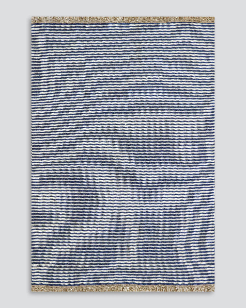 Summit Floor Rug - Deep Blue + Natural Stripe