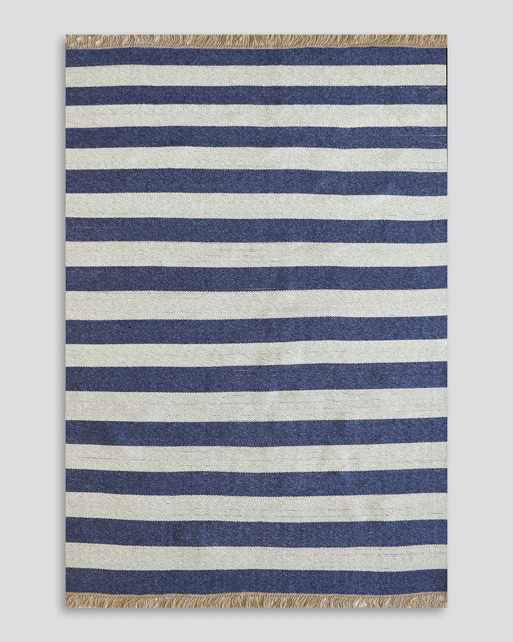 Summit Floor Rug - Deep Blue + Natural Stripe