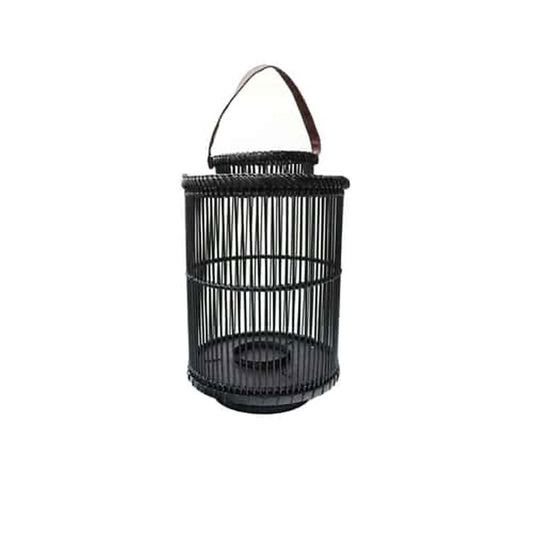 Black bamboo tall lantern