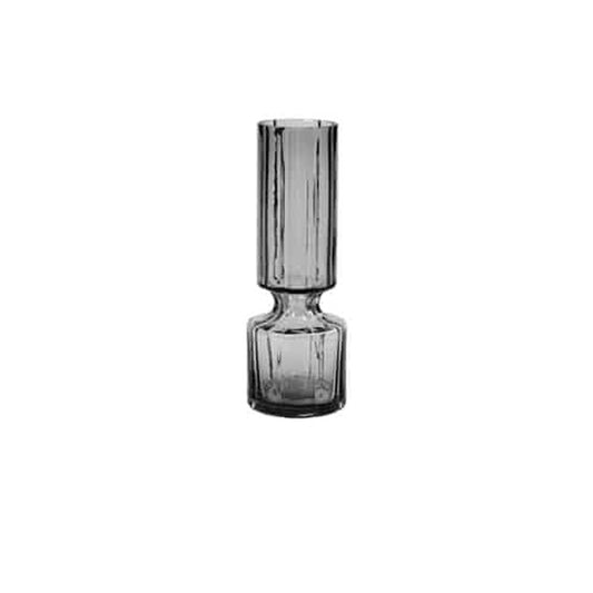 Grey glass medium size vase