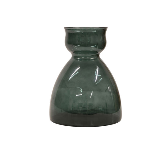 Recycled green glass vase