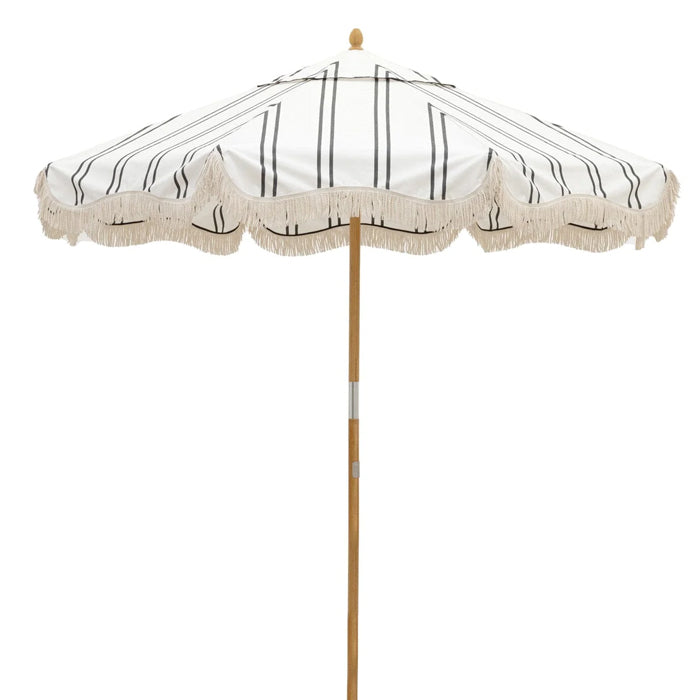 Business and Pleasure market black and white outdoor umbrella