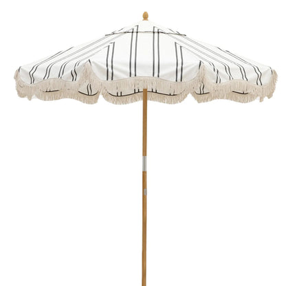 Business and Pleasure market black and white outdoor umbrella