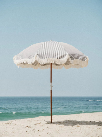 Premium Beach Umbrella - Laurens Navy Stripe