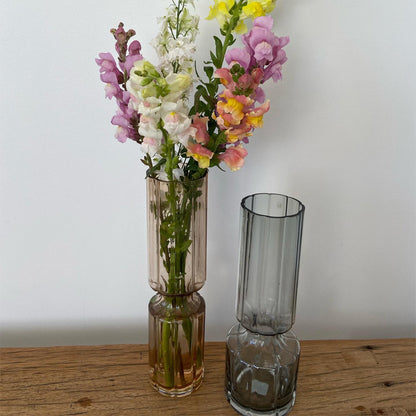 Broste Glass Tan Tall Vase