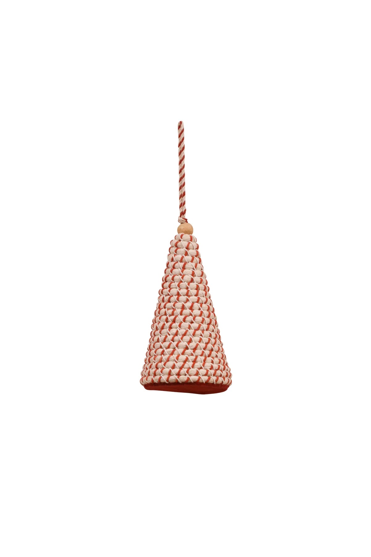 Majestic Hanging Fabric Cone Tree - Natural/Red