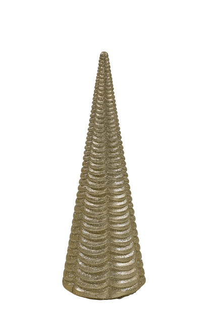 Wooden Standing Glitter Tree Champagne - Tall