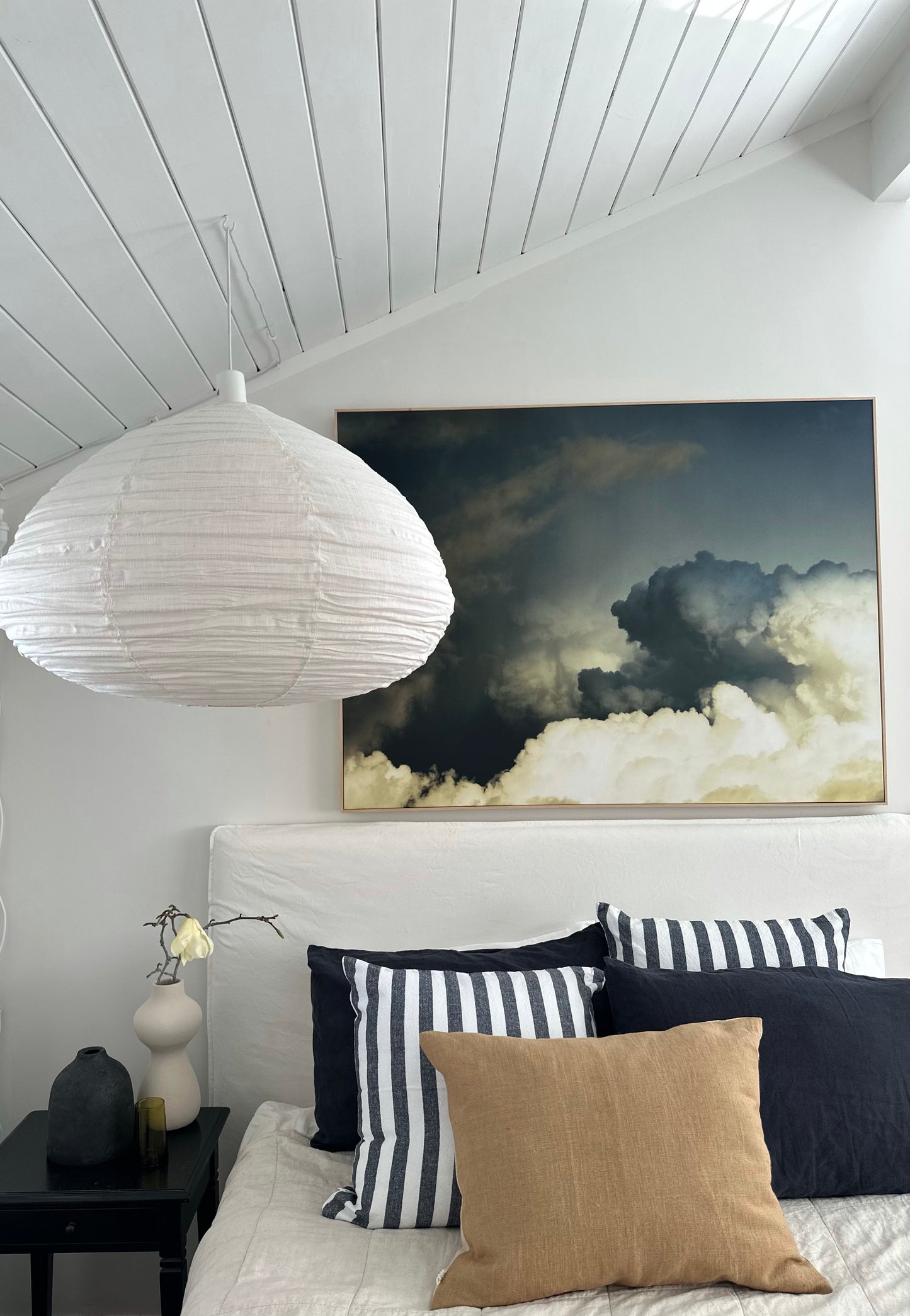 Clara Linen Light Shade Off White 80cm