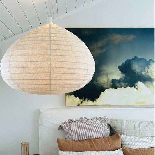 Clara Linen Light Shade Natural 80cm
