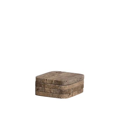 Stone Coasters - Grey Travertine