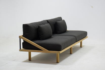 Heaphy Outdoor Sofa - Ebony