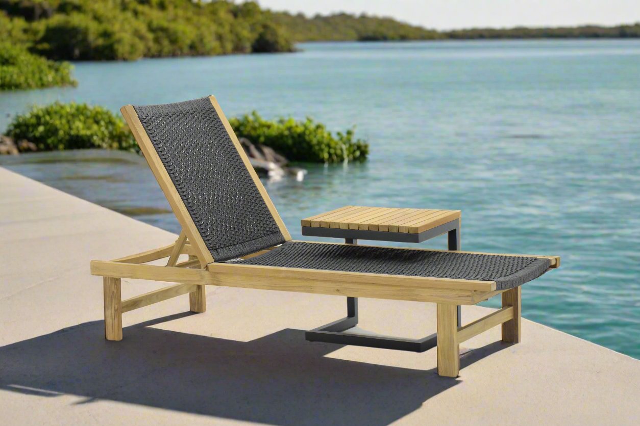 Sun Lounger with side table