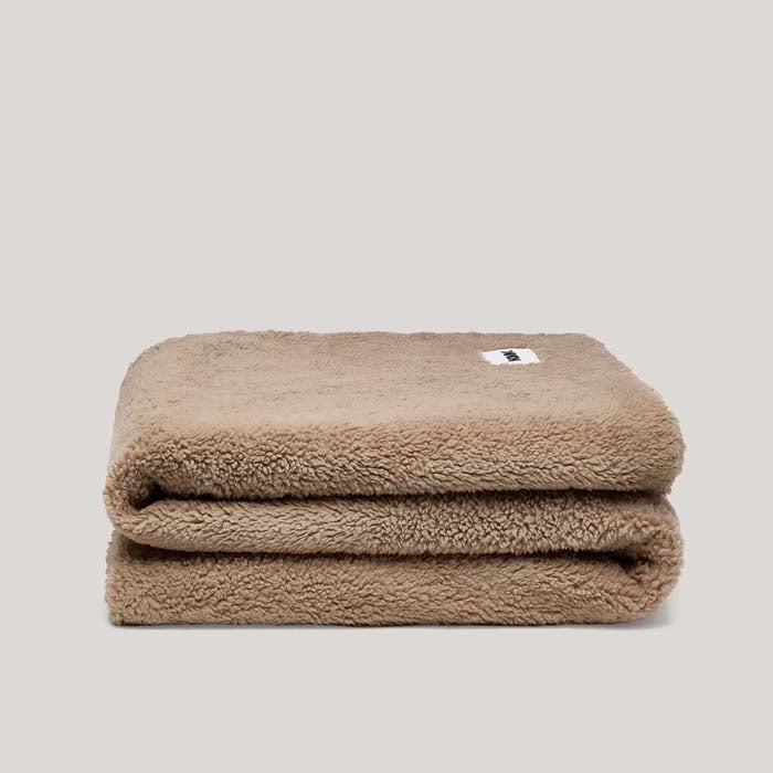 Hommey Faux Fur Throw Blanket - Warm Grey - New!