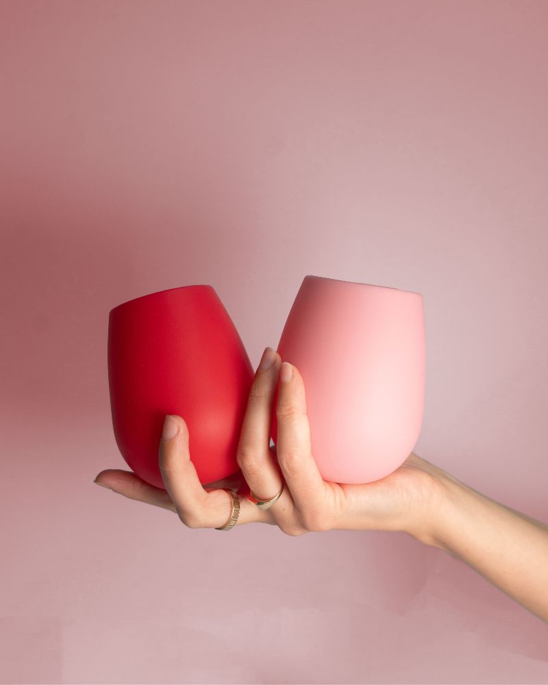 Fegg Silicone Unbreakable Glasses Cherry + Blush