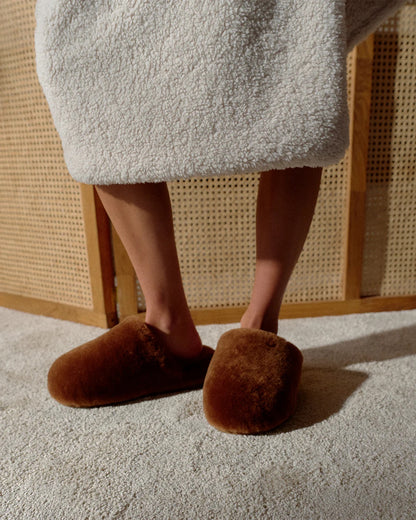 Hommey Sheepskin Slippers Hazelnut - New!