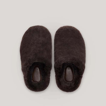 Hommey Sheepskin Slippers Chocolate
