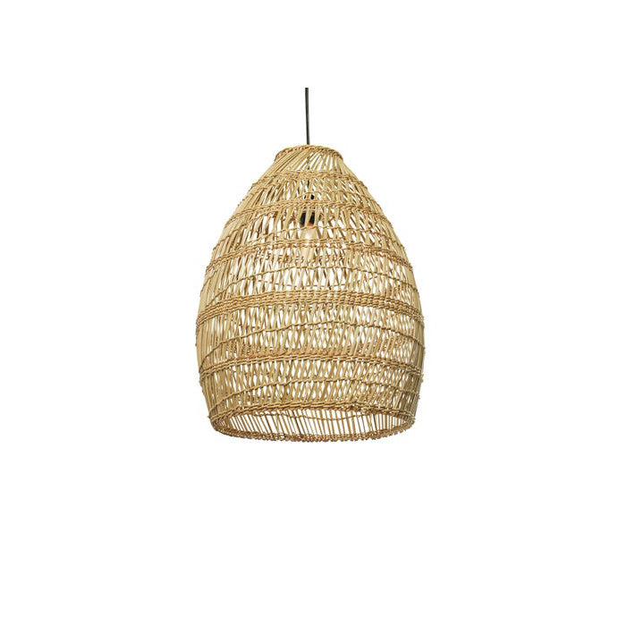 Natural small rattan light shade open weave