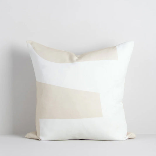 Meelan Outdoor Cushion - Beige/White