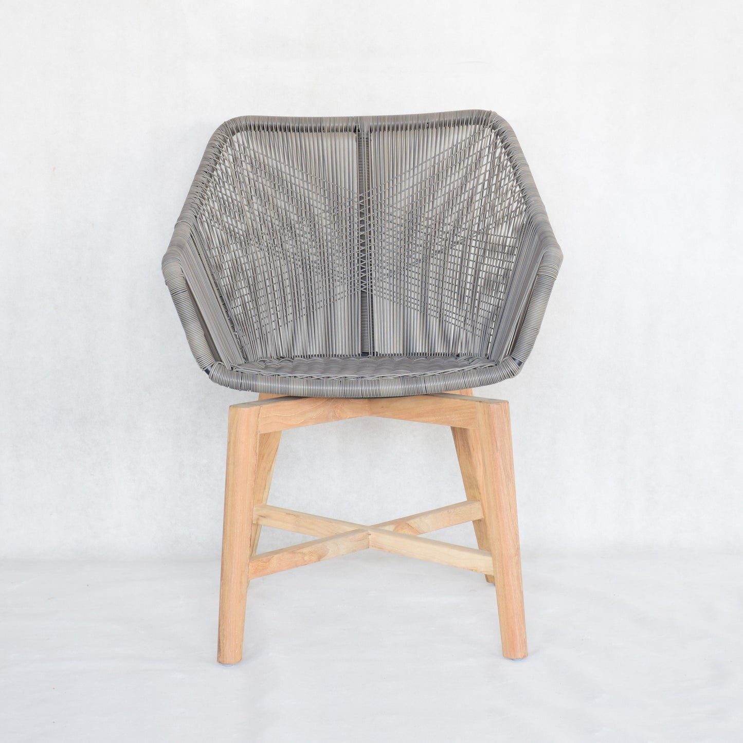 Tiri Outdoor Teak and Rope Dining Chair