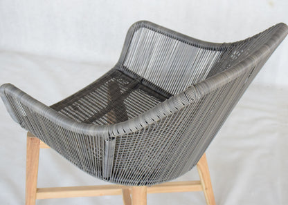 Tiri Outdoor Teak and Rope Dining Chair