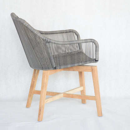 Tiri Outdoor Teak and Rope Dining Chair - COMING SOON, Enquire for more details