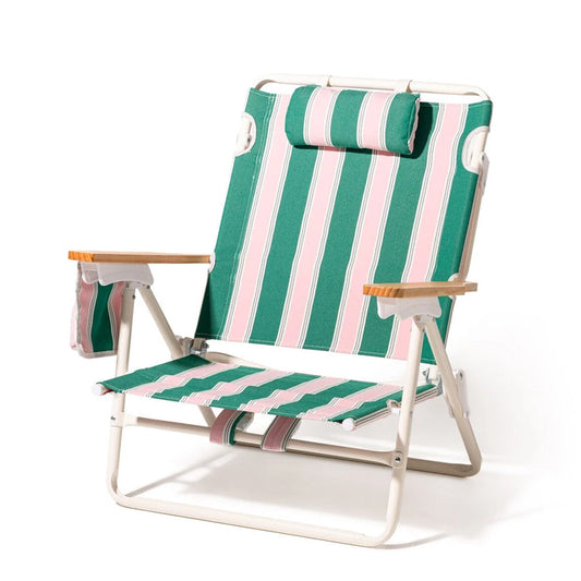 Business & Pleasure The Penny Chair Bistro Green Stripe, Coming Soon, Contact us to Pre-Order