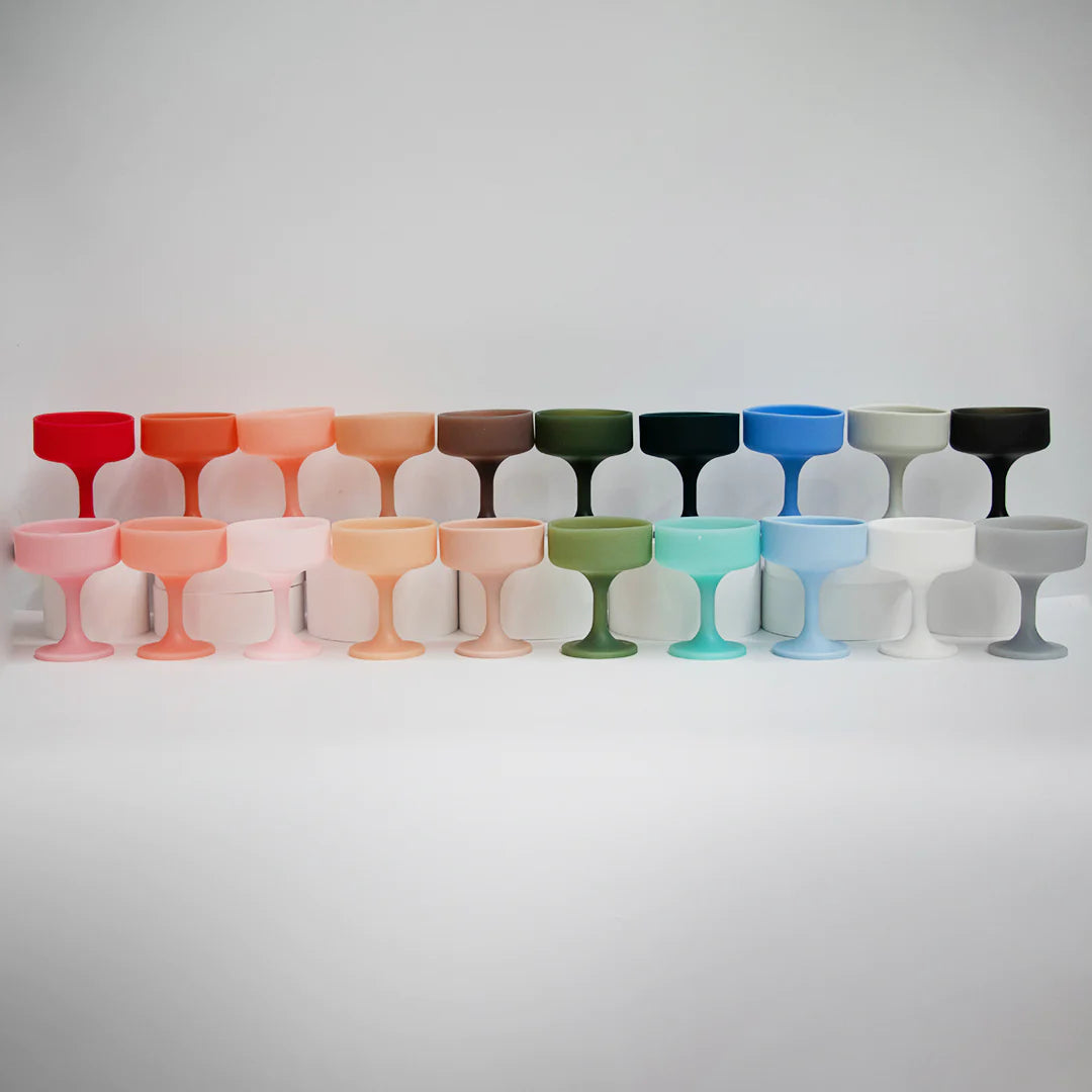Mecc Silicone Unbreakable Cocktail Glasses Latte + Donkey