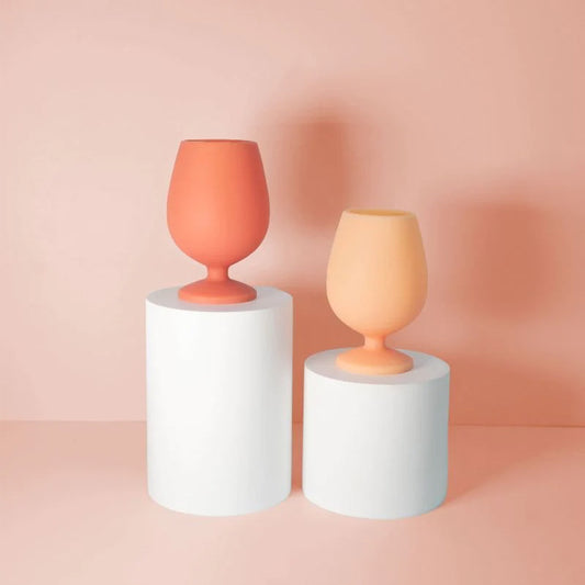 Stemm Silicone Unbreakable Wine Glasses Terra + Peach