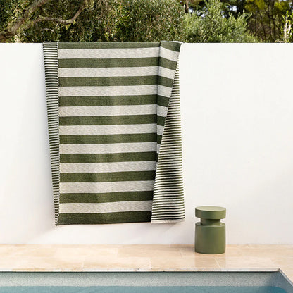 Summit Floor Rug - Khaki + Natural Stripe (Copy)