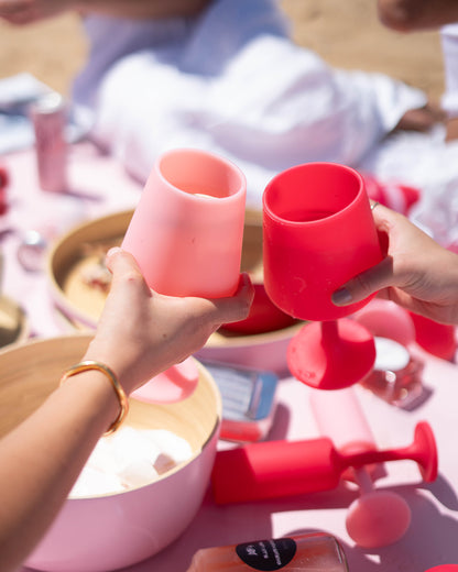 Swepp silicone unbreakable wine glasses - Cherry + Blush