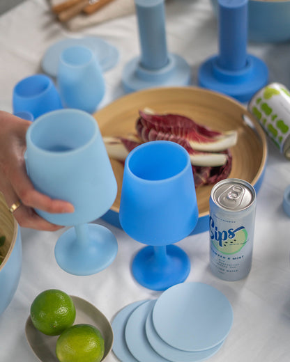 Swepp silicone unbreakable wine glasses - Kingfisher + Sky