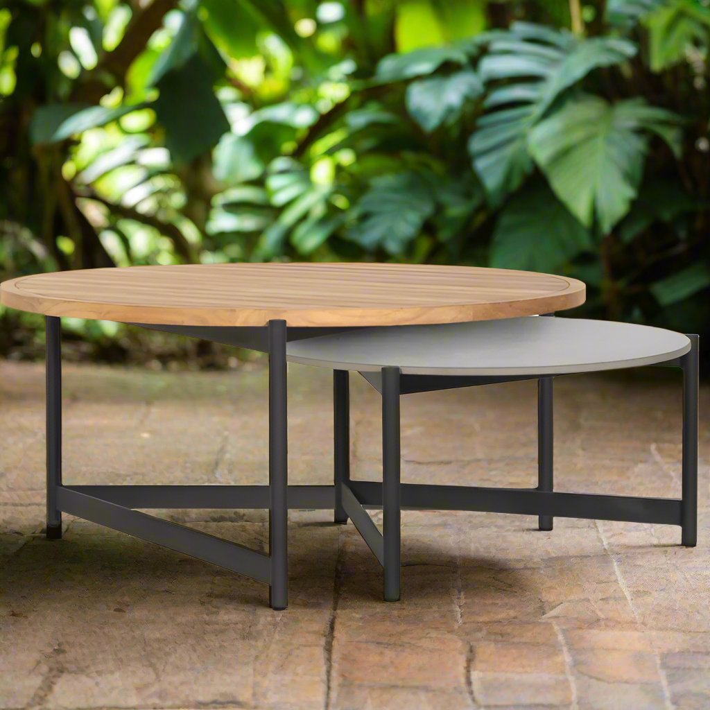 Nested outdoor coffee tables