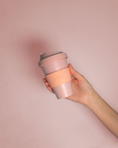 Urbb Reusable Biodegradable Coffee Cup Peach + Petal