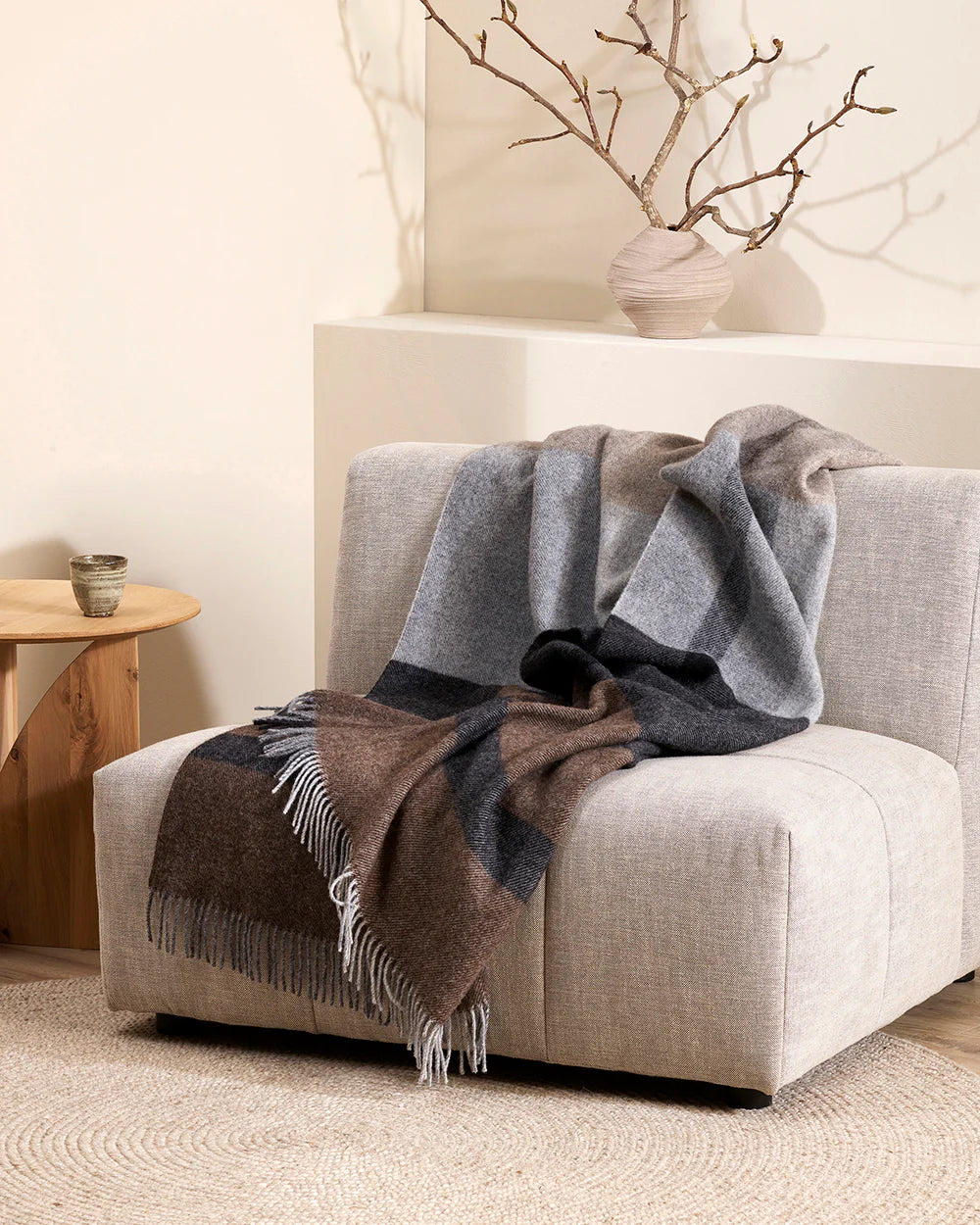 Brunswick Wool Throw - Olive, Bracken, Fawn