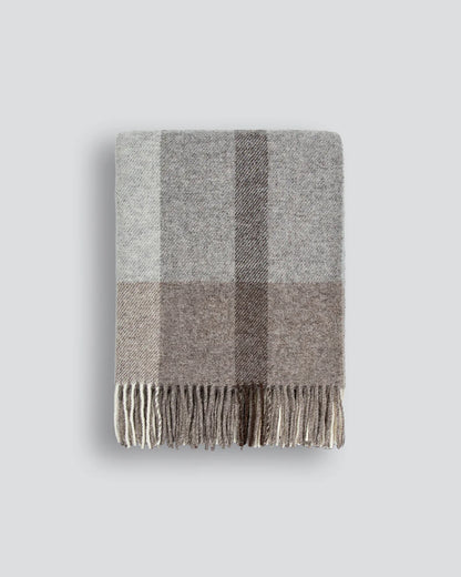 Brunswick Wool Throw - Olive, Bracken, Fawn